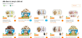 Alle Ben & Jerry's 100 ml voor €0,99 bij de AH