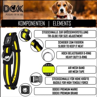 DDOXX gele reflecterende Airmesh hondenhalsband voor €3 bij Bol