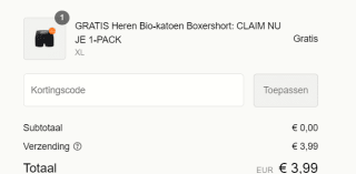 Heren Bio-katoen Boxershort gratis bij Montcho