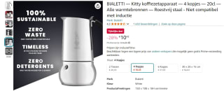 Bialetti Kitty koffiezetapparaat voor €10,43