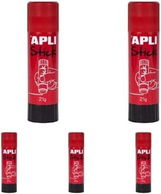 Apli Kids 12146 Pegamento de barra, Rojo, 21 g, Paquete de 5 por 3,84€