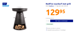 RedFire vuurkorf met grill voor €129,95 in de Action webshop