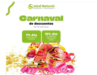 Descuento de 10% y 7% según importe de compra en Salud Natural