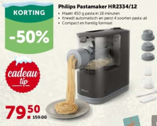 Philips Pastamaker voor €79,50 bij Aveve