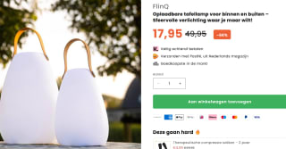 Oplaadbare tafellamp voor €17,95 bij Geheimedeals