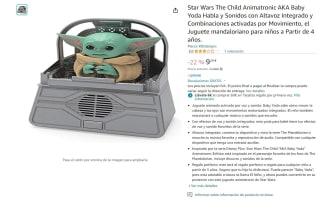 juguete Star Wars The Child Animatronic AKA Baby Yoda (habla y sonidos) por 9,29€
