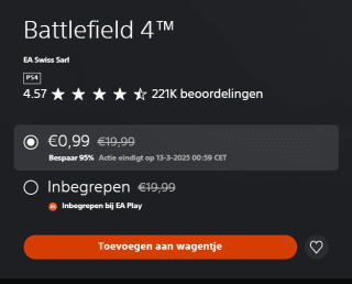 Battlefield 4 voor €0,99 in de Playstation Store