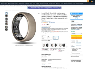 Anillo inteligente Amazfit Helio Ring monitorización del sueño por tan solo 129,90€