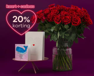 20% korting op je kaart mét cadeau bij Greetz