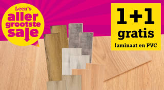 1+1 gratis op alle PVC vloeren en 50% korting op Vinyl en meer bij Leenbakker