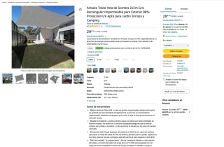 Toldo Impermeable Ankuka 3×2 98% Protección UV por 17,98€