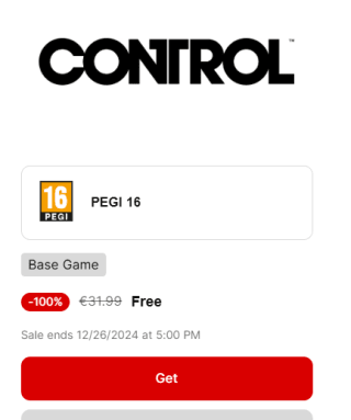 Control gratis via EpicGames