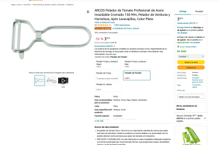 Pelador ARCOS de Tomate Profesional de Acero Inoxidable Cromado 130mm por solo 3,99€