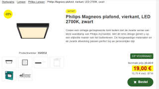 Philips Magneos plafondlamp voor €19 bij Proshop