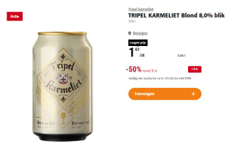 [BELGIE] Tripel Karmeliet 33cl voor €0,81