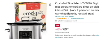 Crock-Pot TimeSelect Digital Slow Cooker voor €69,99 bij Amazon.de