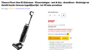 Tineco Floor One S3 Extreme - Vloerreiniger - wet & dry voor €272,48 bij Bol