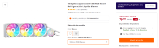 Kit de Refrigeración Líquida Tempest Liquid Cooler 360 RGB por 79.99€