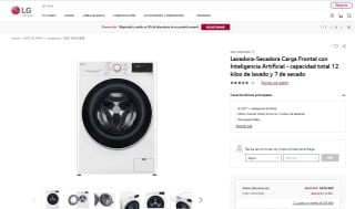 Lavadora-Secadora LG de carga frontal 12 kilos por $439.989