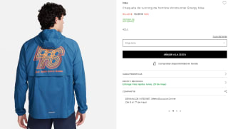 Chaqueta de running de hombre Windrunner Energy Nike por 62.49€