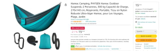 Hamac d'extérieur pour 2 Personnes à 1551€