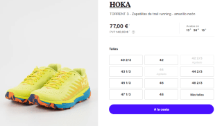 Zapatillas de Trail Running para Hombre HOKA TORRENT 3 por 77€