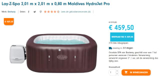 Jacuzzi Maldives Hydrojet Pro voor €495,50 bij Zwembad.eu