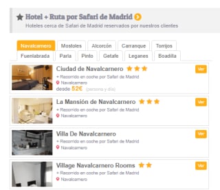 Ofertaza hotel + entrada Safari Madrid desde solo 52€