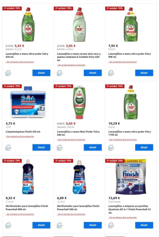 Segunda Unidad al -70% en productos de Droguería desde Carrefour.