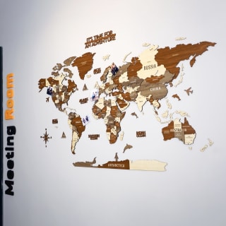 Houten wereldkaart wanddecoratie voor €11,02 bij Bol