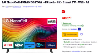 LG Nanocell NANO81 43" TV voor €406,90 bij Bol