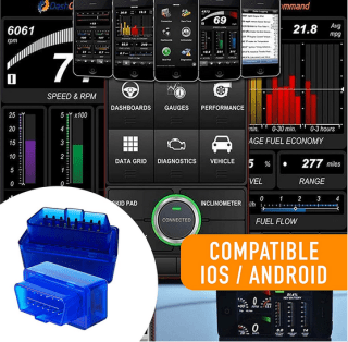 Mini ELM327 Interfaz Bluetooth OBD-II OBD2 para Coche por 4,99€