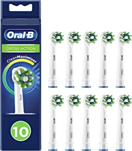 Oral-B CrossAction Recambios Cepillo de Dientes Eléctrico, Pack de 10 Cabezales por 24,99€