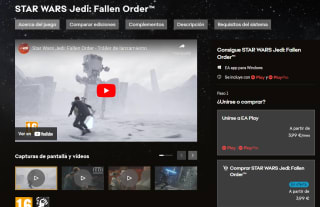 Videojuego Stars Wars Jedi: Fallen Order PC por 3,99€ y Edition Deluxe por 4,99€