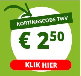 €2,50 korting bij inschrijven nieuwsbrief van Moestuinenbloem