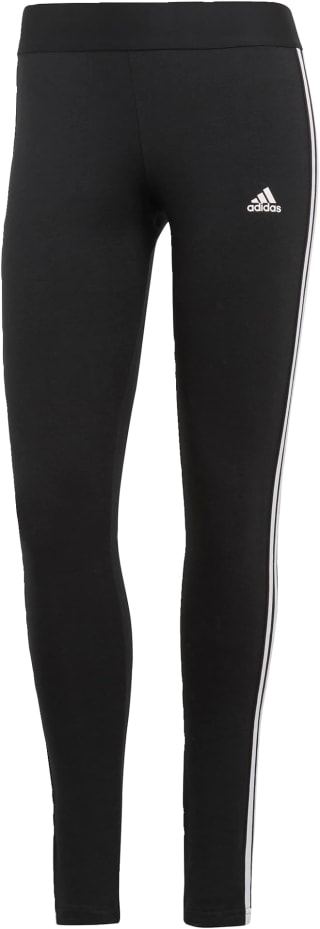 adidas Women's 3 Stripes Leggings – Black/White – £9.25