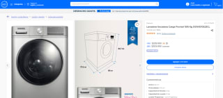 Lavadora-Secadora Daewoo de carga frontal de 10/6 Kg por $299.990
