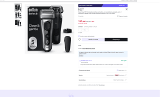 Braun Series 8 8517s por tan solo 137,99€ (Nuevos usuarios por 82,79€)