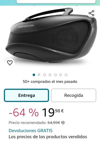 Energy Sistem Speaker Altavoz por 19,98€.