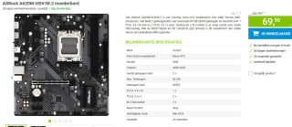 ASRock A620M-HDV/M.2 socket AM5 moederbord voor €69,90 bij Megekko