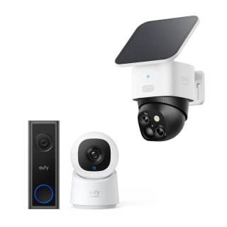 Pack SoloCam S340 + Sonnette vidéo C30 eufy Security + Caméra intérieure C210 (ou variante avec chargeur solaire pour eufyCam à 237,96€) à 314,97€