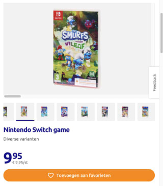 Nintendo Switch Games €7,95 bij de Action
