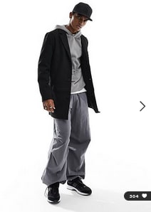 Abrigo negro de punto de Jack & Jones Hombre por 20,25€