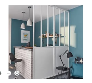 Cloison amovible 3-en-1 esprit atelier Axioma blanche H.250 x l.80 cm à 159€