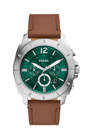 Reloj de cuarzo de piel Privateer - Cronógrafo - Marrón y plateado por 69,90€