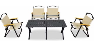 Feel Home – Luxe Glamping set – 4 stoelen en tafel – voor €169,95 bij Ibood