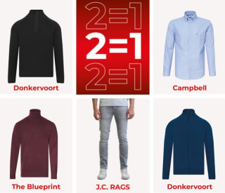 2 halen 1 betalen bij Only for men