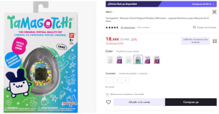 Tamagotchi - Mascota Virtual Original por 18,48€ (cuenta nueva por 11,08€)