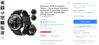 Smartwatch Blackview W50B con 48% de descuento y MSI con tarjetas participantes