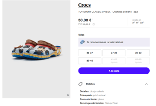 Chanclas Crocs Woody Toy Story por 50€